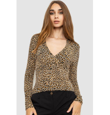 Блуза, колір бежево-коричневий, 186R235