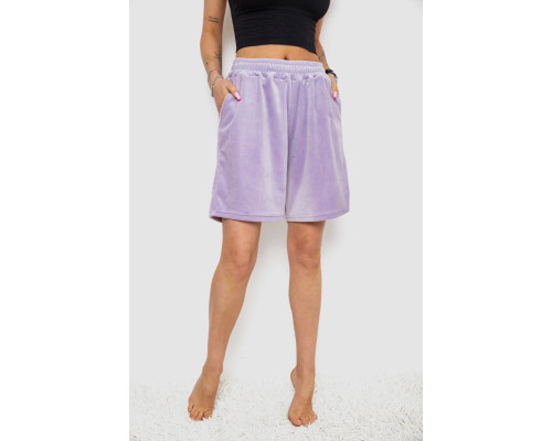 Шорти жіночі велюрові, колір світло-бузковий, 238R106