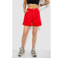 Шорты женские джинсовые, цвет красный, 182R1664