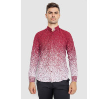 Сорочка чоловіча повсякденна, колір бордово-білий, 247R407