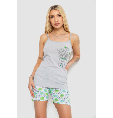 Пижама женская с принтом, цвет серый, 238R3052