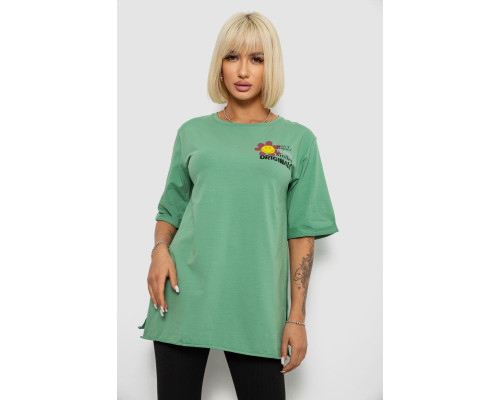 Футболка жіноча з принтом, колір оливковий, 244R1031-5