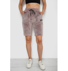 Шорти жіночі  велюрові, колір мокко, 238R58169-1