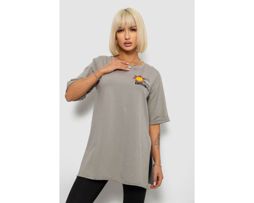 Футболка жіноча з принтом, колір сірий, 244R1031-5