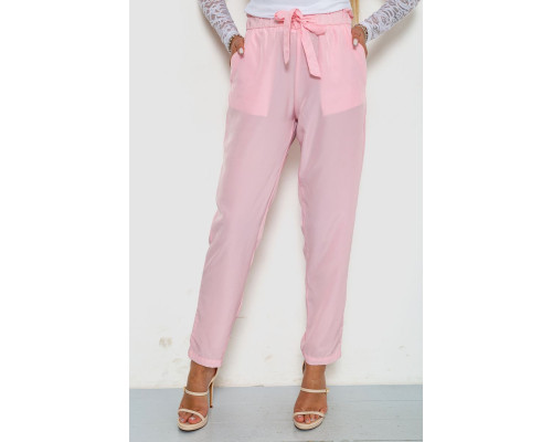 Брюки женские шифоновые, цвет розовый, 244R285