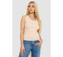 Майка жіноча в рубчик, колір бежевий, 238R117
