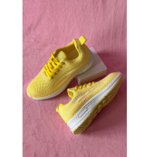 Кросівки жіночі текстиль, колір жовтий, 243RA33