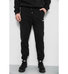 Спортивні штани чоловічі на флісі, колір чорний, 129RA9998