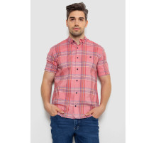 Рубашка мужская в клетку, цвет коралловый, 214R244564