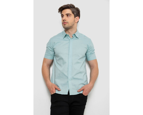 Рубашка мужская однотонная, цвет оливковый, 214R6917-3