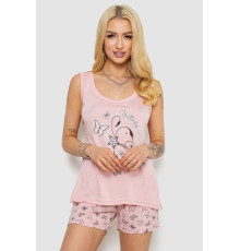 Піжама жіноча з принтом, колір рожевий, 243R5784 Піжама жіноча з принтом, колір рожевий, 243R5784