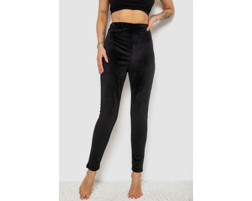 Лосини велюрові утеплені, колір чорний, 238R58643