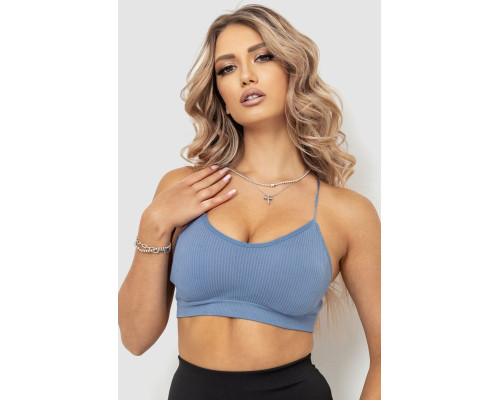 Топ жіночий, колір джинс, 131R1844