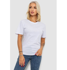 Футболка жіноча однотонна, колір білий, 238R112