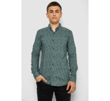 Рубашка мужская с принтом, цвет оливковый, 214R1029