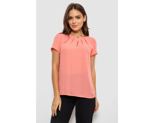 Блуза однотонная, цвет персиковый, 230R112