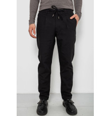 Штани чоловічі класичні однотонні, колір чорний, 157RU02-005