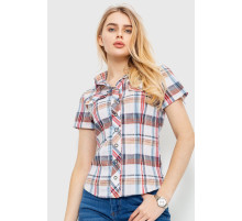 Сорочка жіноча в клітку, колір молочно-коричневий, 230R061-11