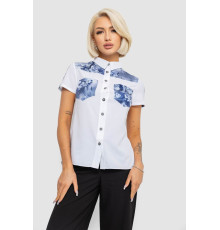 Сорочка класична з принтом, колір білий, 230R7211-1