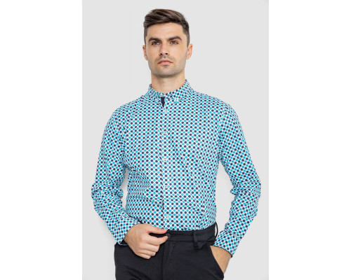 Сорочка чоловіча повсякденна, колір біло-блакитний, 247R401