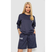 Костюм женский однотонный, цвет темно-серый, 238R116-1