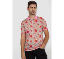 Поло чоловіче з принтом, колір рожево-зелений, 247R306