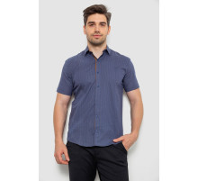 Сорочка чоловіча з принтом, колір джинс, 214R7129