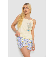 Пижама женская с принтом, цвет желтый, 238R3052