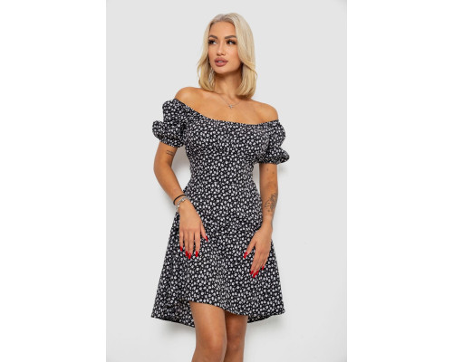 Платье софт с принтом, цвет черный, 230R0105