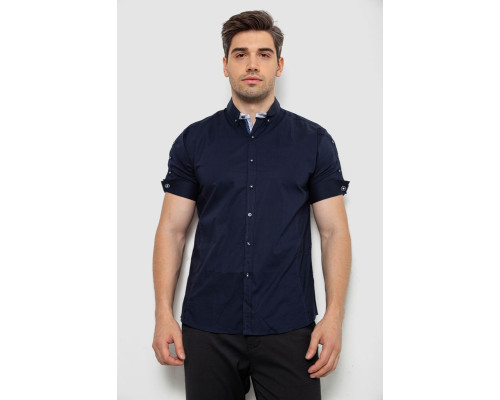 Сорочка чоловіча, колір темно-синій, 214R9001