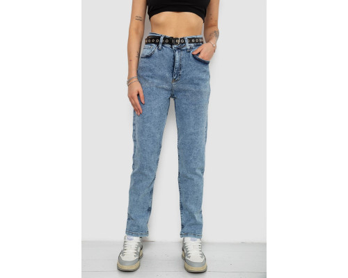 Джинси жіночі MOM стрейч, колір синій, 244R00549