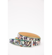 Ремінь жіночий лаковий, колір зелений, 196R3010W9