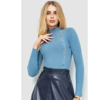 Водолазка женская в рубчик, цвет джинс, 204R045