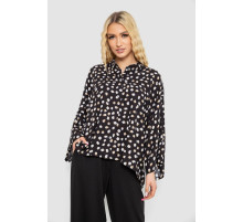 Сорочка жіноча вільного крою з принтом, колір чорний, 102R5228-1