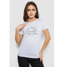 Футболка женская с принтом, цвет белый, 244R601