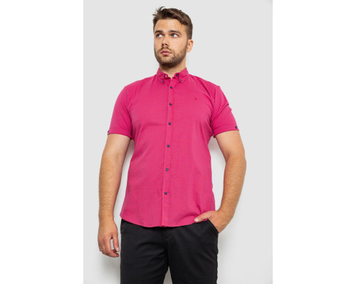 Сорочка чоловіча з принтом, колір рожевий, 214R4564-4