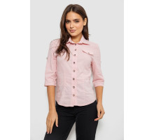 Рубашка женская однотонная, цвет розовый, 230R068-5
