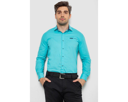 Сорочка чоловіча, колір бірюзовий, 214R7008