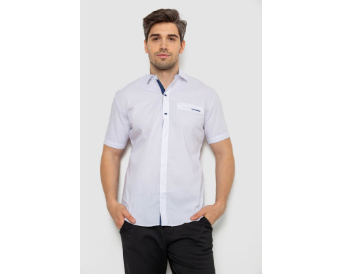 Сорочка чоловіча однотонна, колір білий, 214R7118