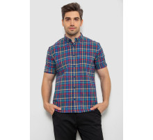Рубашка мужская в клетку, цвет синий, 214R842