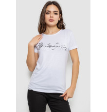 Футболка женская с принтом, цвет белый, 244R508