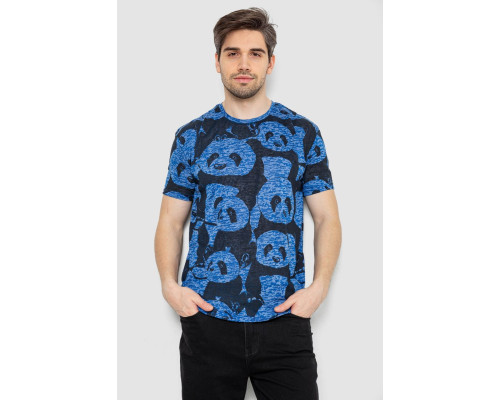 Футболка мужская с принтом, цвет синий, 244R6034