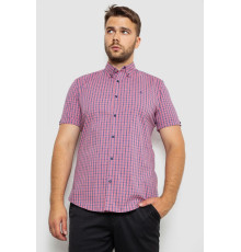 Сорочка чоловіча в клітинку, колір рожевий, 214R4564