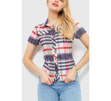 Рубашка женская в клетку, цвет сине-красный, 230R061-11