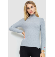 Гольф женский в рубчик, цвет светло-серый, 204R051