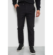 Штани чоловічі класичні однотонні, колір чорний, 157RU06-005