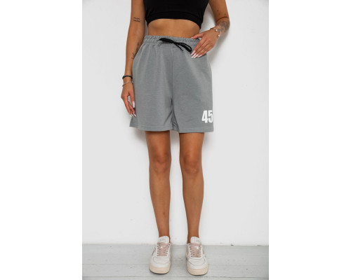 Шорты женские с принтом, цвет серый, 238R456