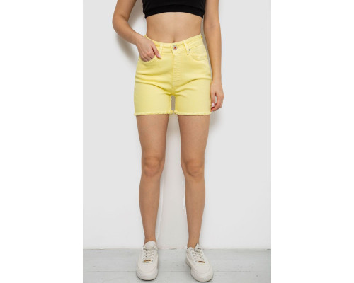 Шорты женские джинсовые, цвет желтый, 182R1491