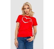 Футболка жіноча з принтом, колір червоний, 238R554
