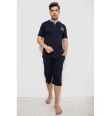 Піжама чоловіча з принтом, колір синій, 243R2005